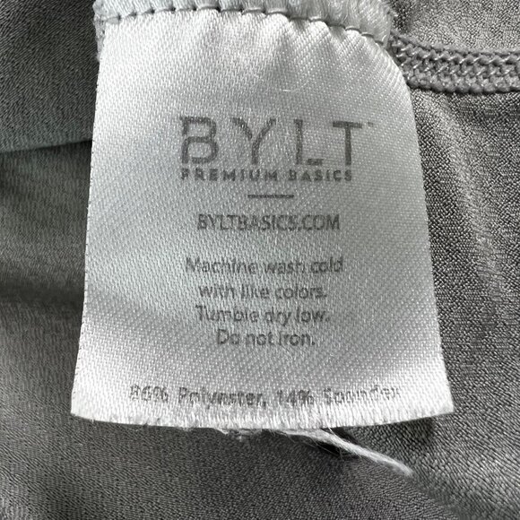 BYLT Basics Performance Drop Cut Short Sleeve Shirt in Gray Size Medium - Picture 5 of 8
